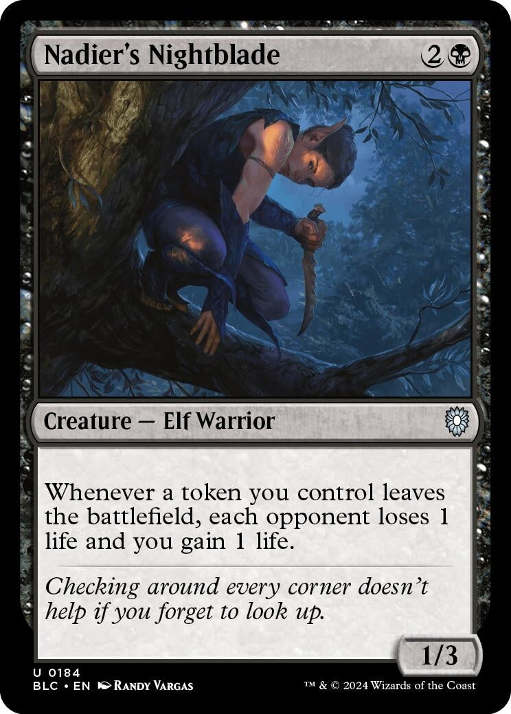 Image for Nadier's Nightblade (Commander: Bloomburrow) (184) - Magic: The Gathering