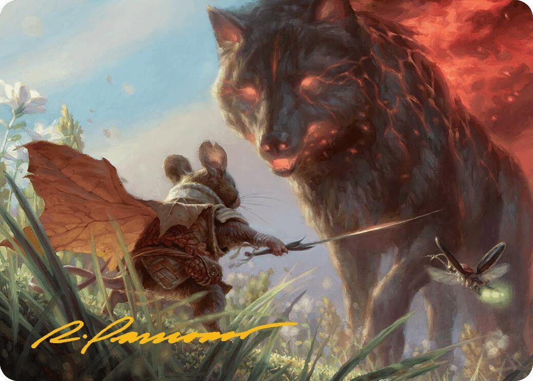 Image for Repel Calamity Art Card (Gold-Stamped Signature) (Art Series: Bloomburrow) (2) - Magic: The Gathering