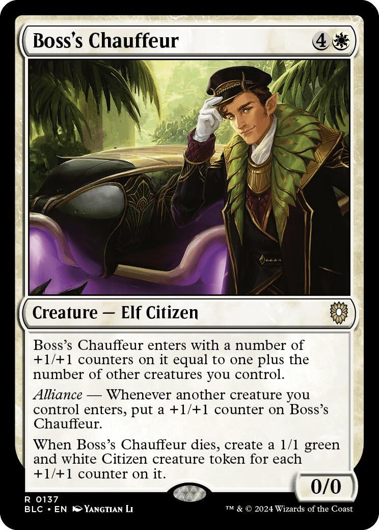 Image for Boss's Chauffeur (Commander: Bloomburrow) (137) - Magic: The Gathering