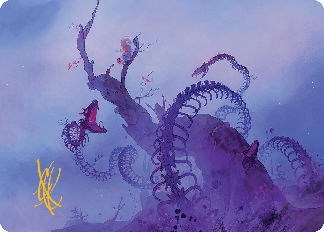 Image for Coiling Rebirth Art Card (Gold-Stamped Signature) (Art Series: Bloomburrow) (44) - Magic: The Gathering