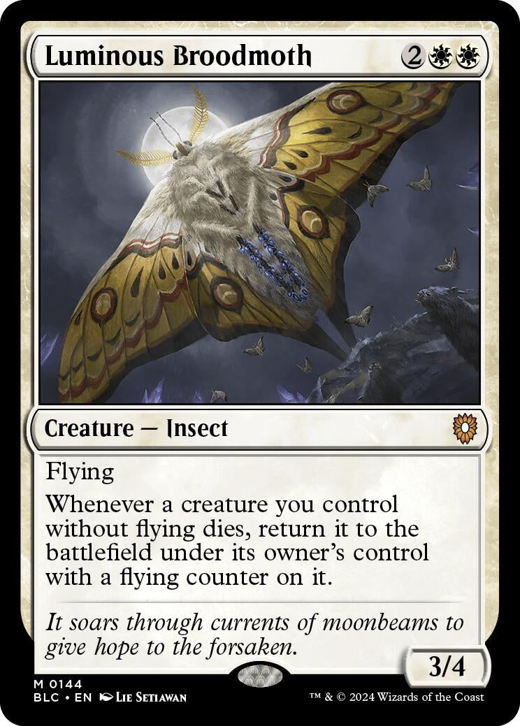 Image for Luminous Broodmoth (Commander: Bloomburrow) (144) - Magic: The Gathering
