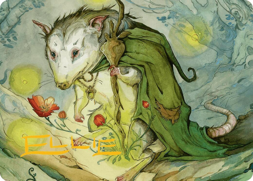 Image for Tender Wildguide Art Card (Gold-Stamped Signature) (Art Series: Bloomburrow) (34) - Magic: The Gathering