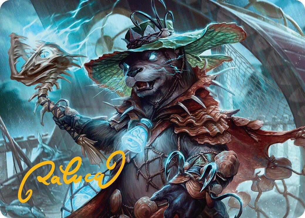Image for Tempest Angler Art Card (Gold-Stamped Signature) (Art Series: Bloomburrow) (30) - Magic: The Gathering