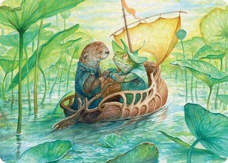 Image for Run Away Together Art Card (Art Series: Bloomburrow) (11) - Magic: The Gathering