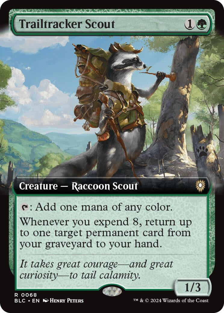 Image for Trailtracker Scout (Extended Art) (Commander: Bloomburrow) (68) - Magic: The Gathering