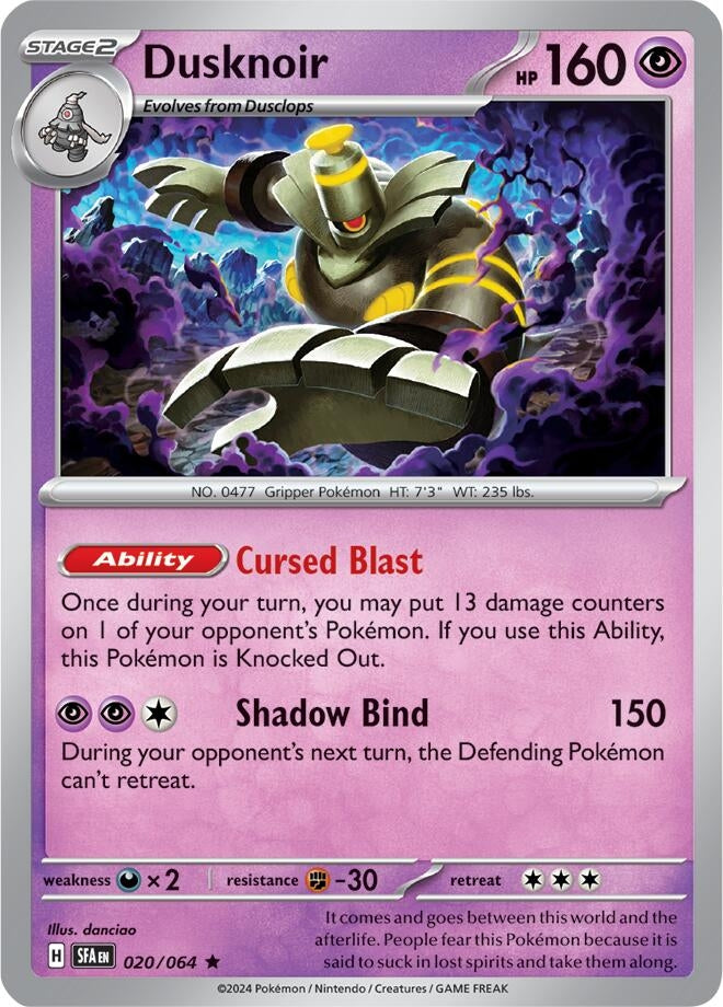 Image for Dusknoir (SV: Shrouded Fable) (020/064) - Pokemon