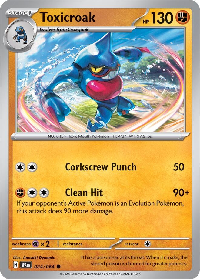 Image for Toxicroak (SV: Shrouded Fable) (024/064) - Pokemon