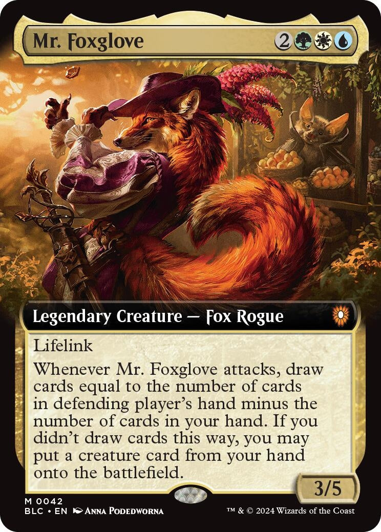 Image for Mr. Foxglove (Extended Art) (Commander: Bloomburrow) (42) - Magic: The Gathering