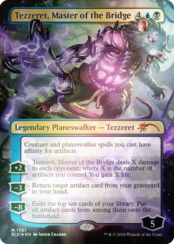 Image for Tezzeret, Master of the Bridge (Rainbow Foil) (Secret Lair Drop Series) (1701) - Magic: The Gathering