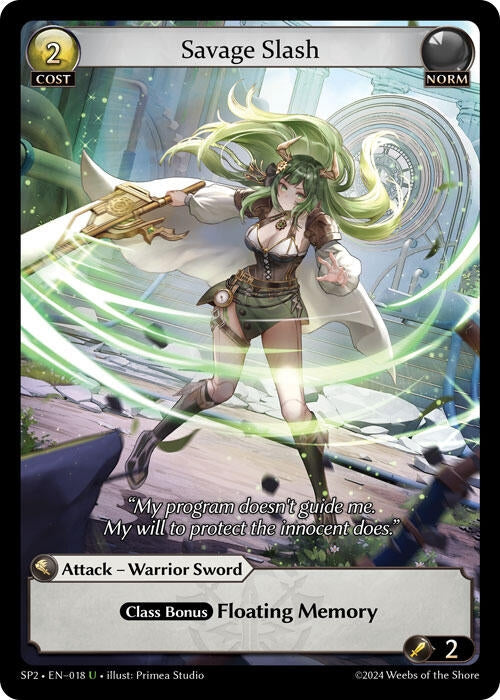 Image for Savage Slash (Supporter Pack 2) (018) - Grand Archive TCG