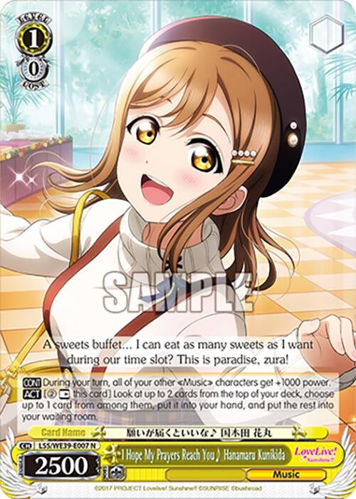 Image for I Hope My Prayers Reach You Hanamaru Kunikida (Love Live! School Idol Festival Series 10th Anniversary Premium Booster) (LSS/WE39-E007 N) - Weiss Schwarz