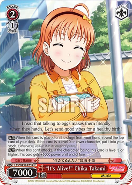 Image for "It's Alive!" Chika Takami (Love Live! School Idol Festival Series 10th Anniversary Premium Booster) (LSS/WE39-E039 N) - Weiss Schwarz