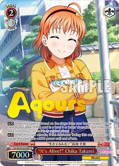 Image for "It's Alive!" Chika Takami (FP) (Love Live! School Idol Festival Series 10th Anniversary Premium Booster) (LSS/WE39-E039FP FP) - Weiss Schwarz