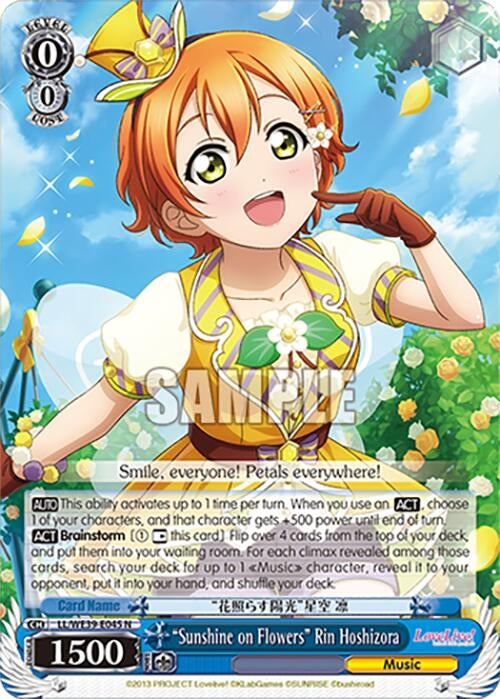 Image for "Sunshine on Flowers" Rin Hoshizora (Love Live! School Idol Festival Series 10th Anniversary Premium Booster) (LL/WE39-E045 N) - Weiss Schwarz