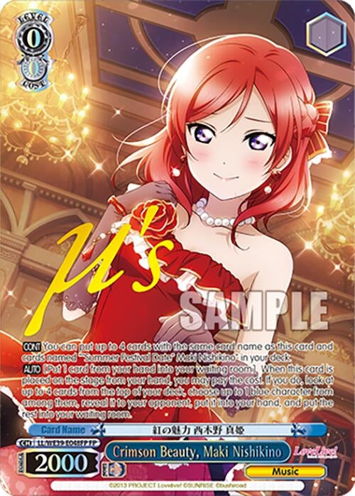Image for Crimson Beauty, Maki Nishikino (FP) (Love Live! School Idol Festival Series 10th Anniversary Premium Booster) (LL/WE39-E048FP FP) - Weiss Schwarz