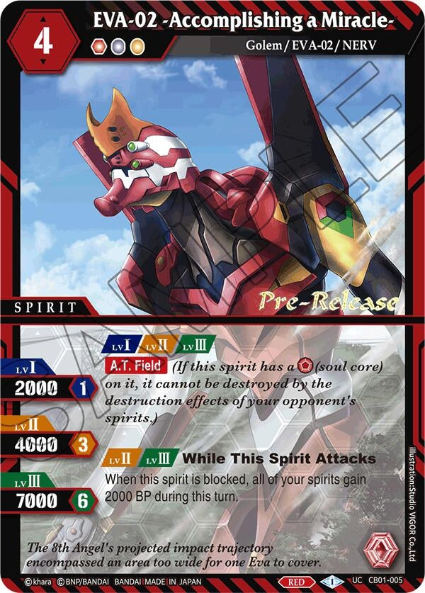 Image for EVA-02 -Accomplishing a Miracle- (Collaboration Booster 01: Halo of Awakening Pre-Release Cards) (CB01-005) - Battle Spirits Saga