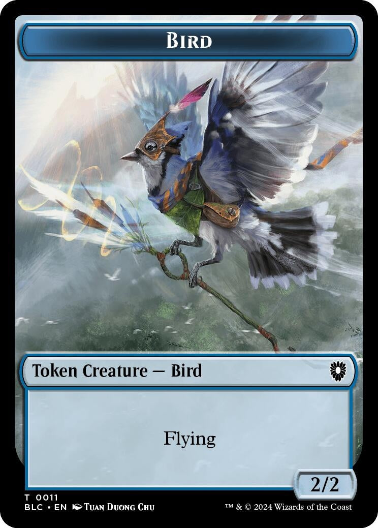 Image for Bird (0011) // Shark Double-Sided Token (Commander: Bloomburrow) (11 // 16) - Magic: The Gathering