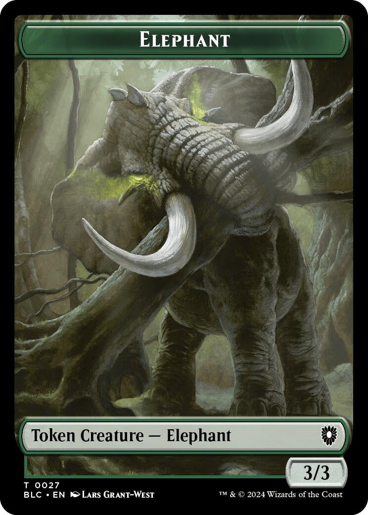 Image for Elephant // Squid Double-Sided Token (Commander: Bloomburrow) (27 // 17) - Magic: The Gathering