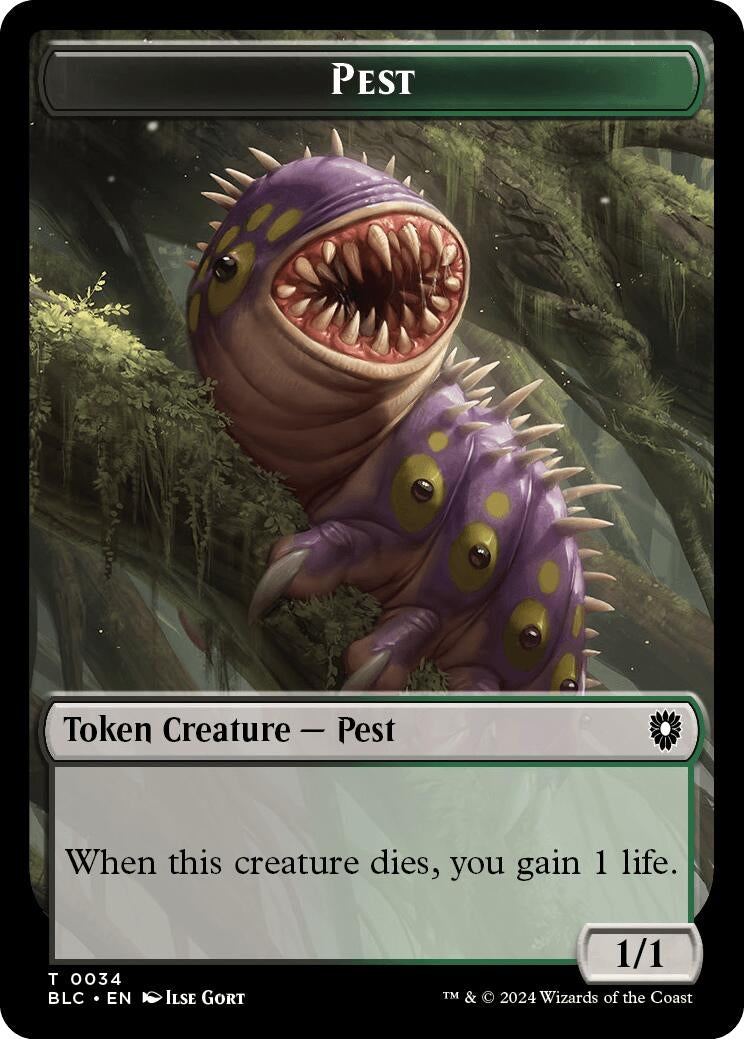 Image for Pest // Shapeshifter Double-Sided Token (Commander: Bloomburrow) (34 // 15) - Magic: The Gathering