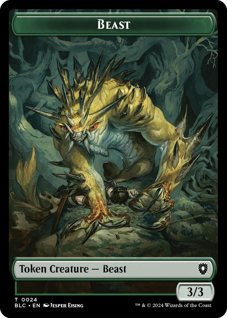 Image for Beast (0024) // Treasure Double-Sided Token (Commander: Bloomburrow) (24 // 29) - Magic: The Gathering