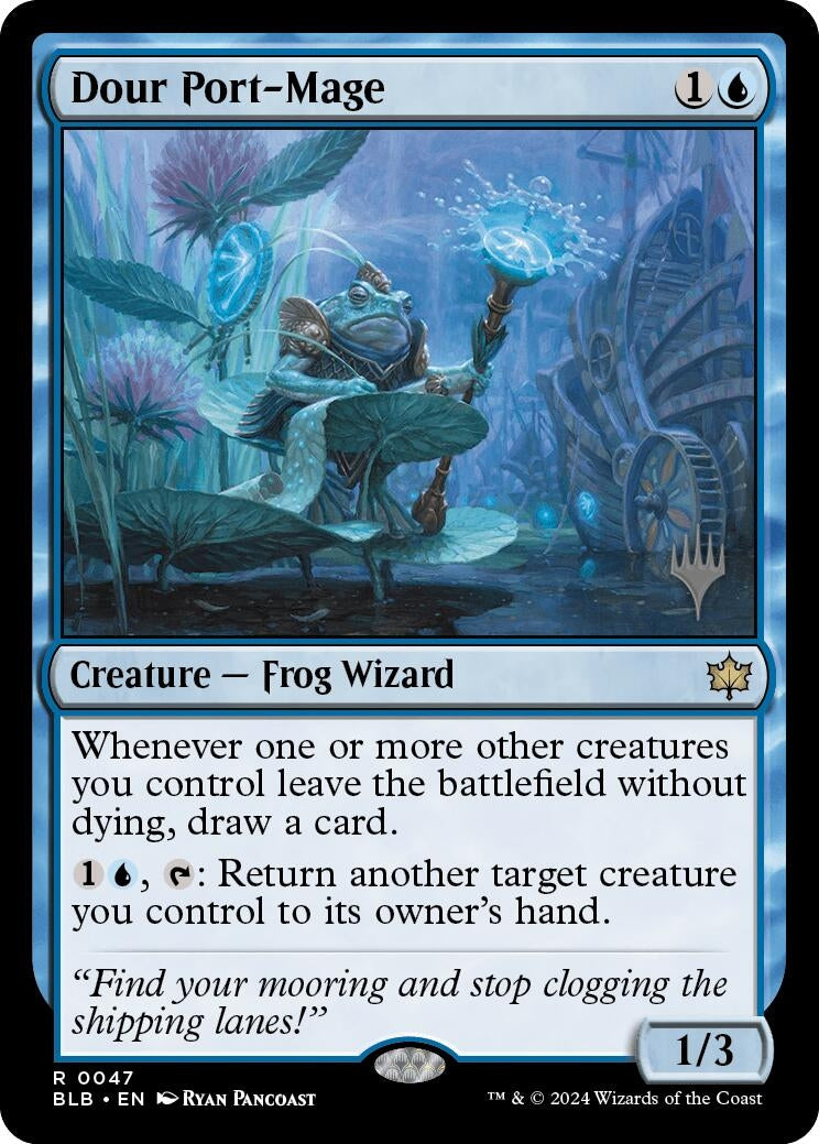 Image for Dour Port-Mage (Promo Pack: Bloomburrow) (47) - Magic: The Gathering