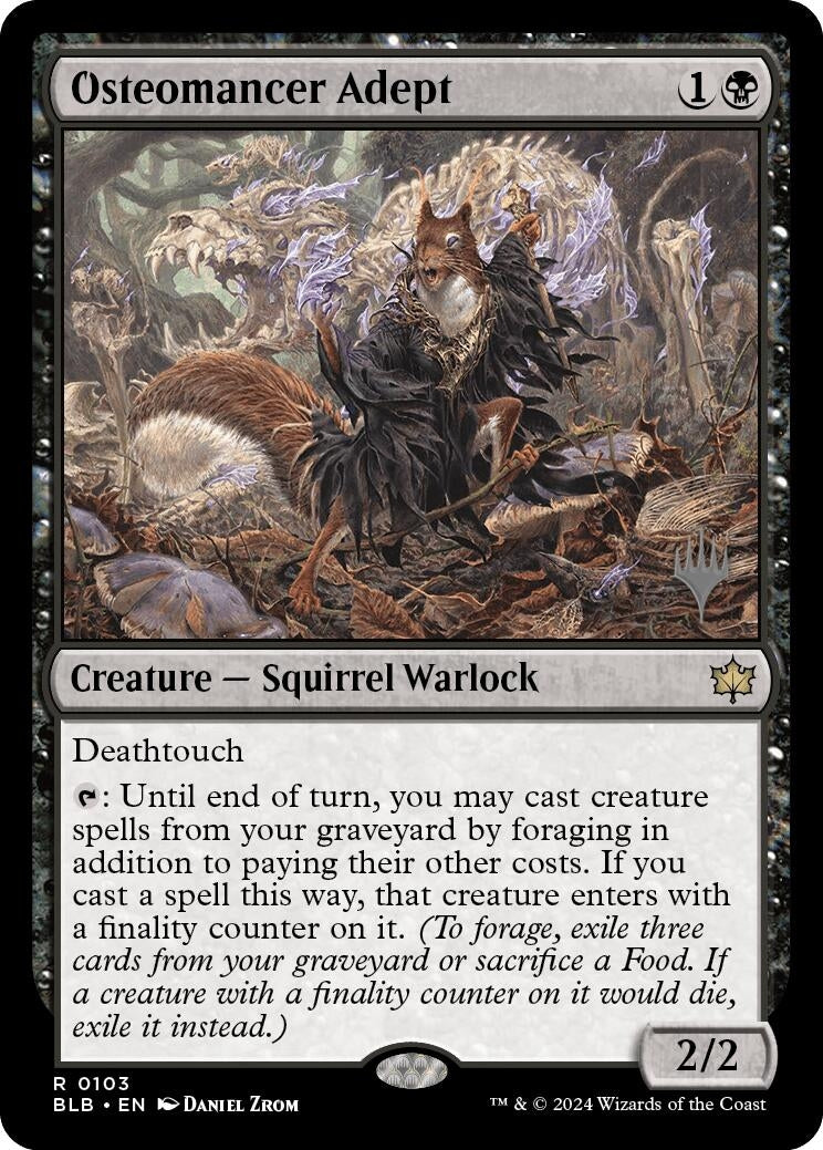 Image for Osteomancer Adept (Promo Pack: Bloomburrow) (103) - Magic: The Gathering