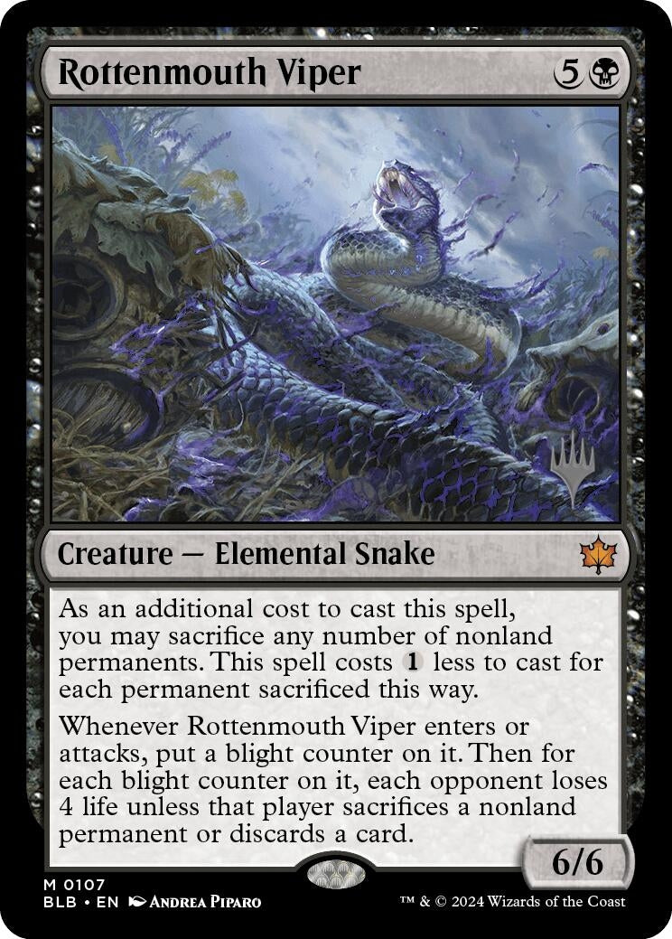 Image for Rottenmouth Viper (Promo Pack: Bloomburrow) (107) - Magic: The Gathering