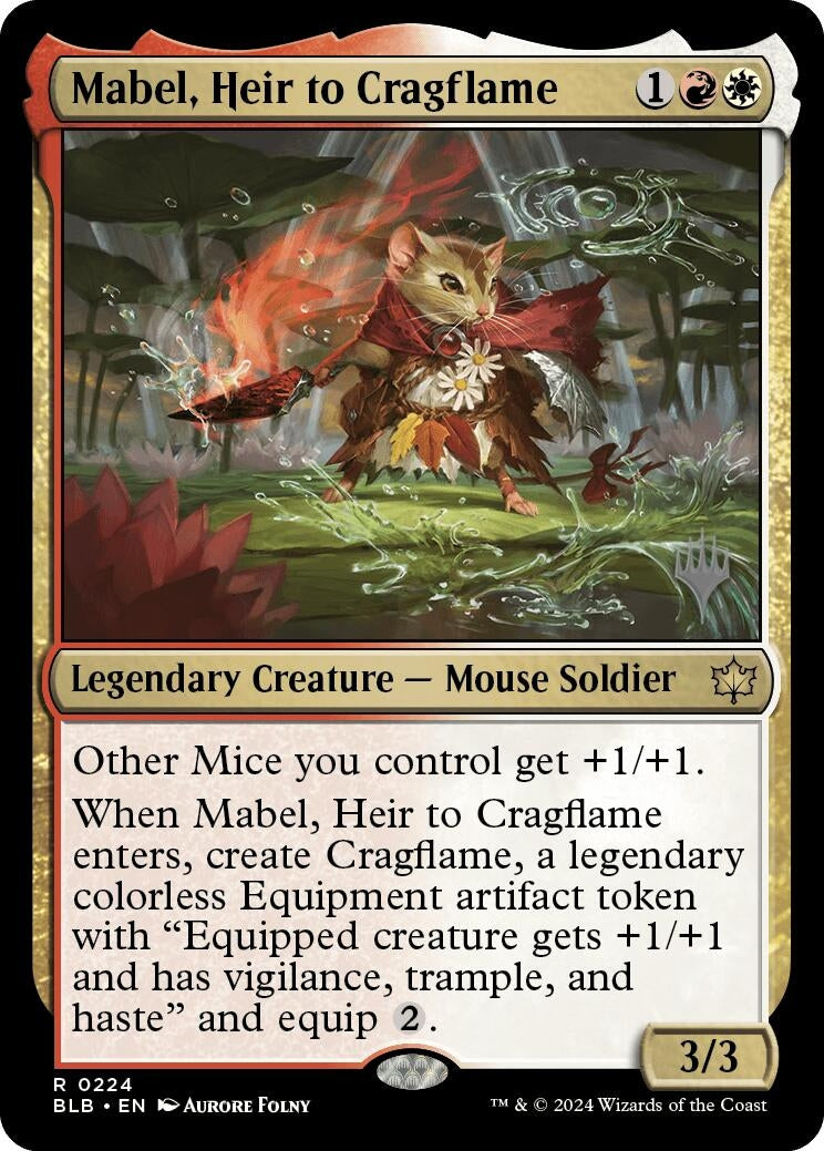 Image for Mabel, Heir to Cragflame (Promo Pack: Bloomburrow) (224) - Magic: The Gathering