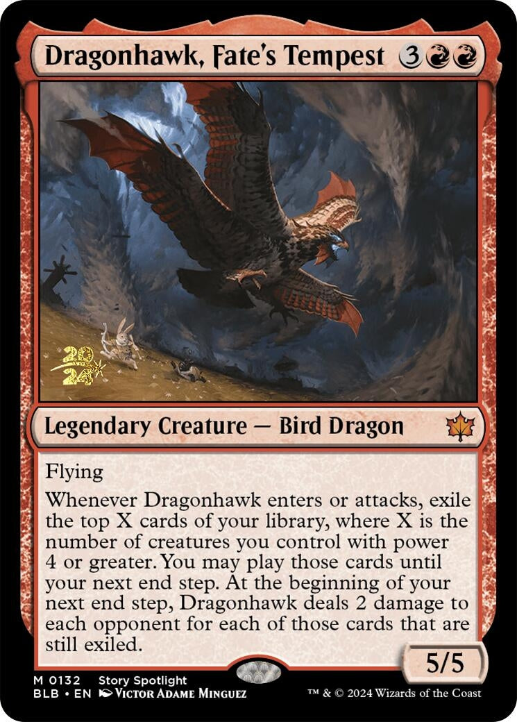 Image for Dragonhawk, Fate's Tempest (Prerelease Cards) (132) - Magic: The Gathering