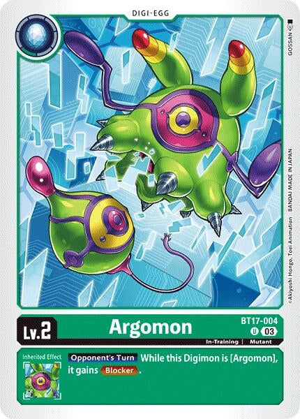 Image for Argomon - BT17-004 (BT17) (BT17-004 U) - Digimon Card Game