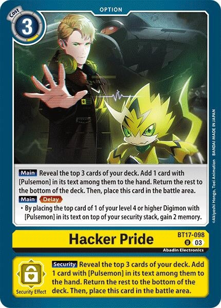 Image for Hacker Pride (BT17) (BT17-098 U) - Digimon Card Game