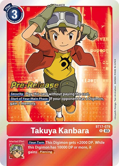 Image for Takuya Kanbara (BT17_PR) (BT17-079 R) - Digimon Card Game