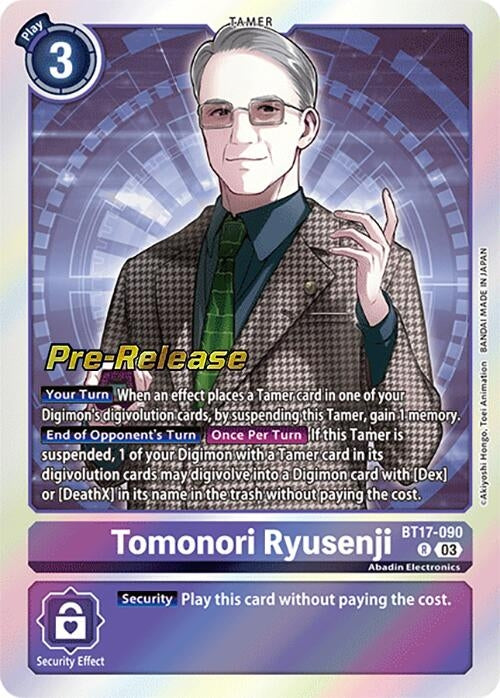 Image for Tomonori Ryusenji (BT17_PR) (BT17-090 R) - Digimon Card Game