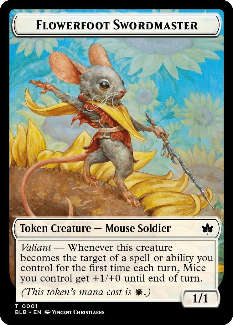 Image for Flowerfoot Swordmaster Token (Bloomburrow) (1) - Magic: The Gathering