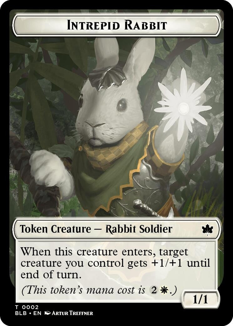 Image for Intrepid Rabbit Token (Bloomburrow) (2) - Magic: The Gathering