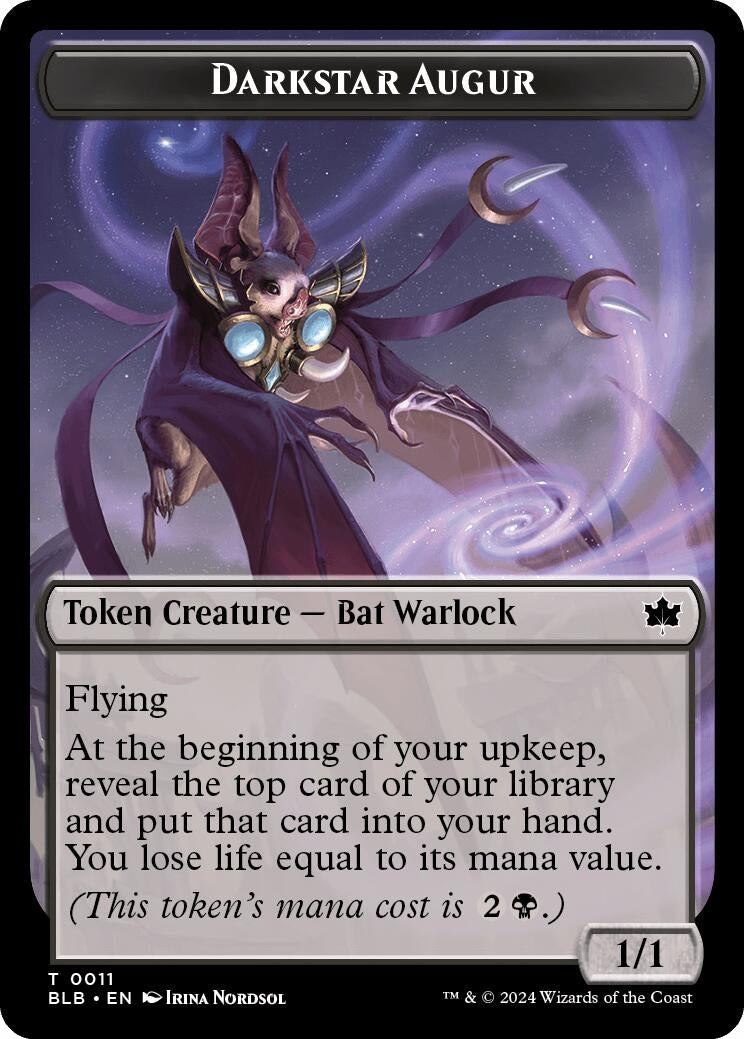 Image for Darkstar Augur Token (Bloomburrow) (11) - Magic: The Gathering