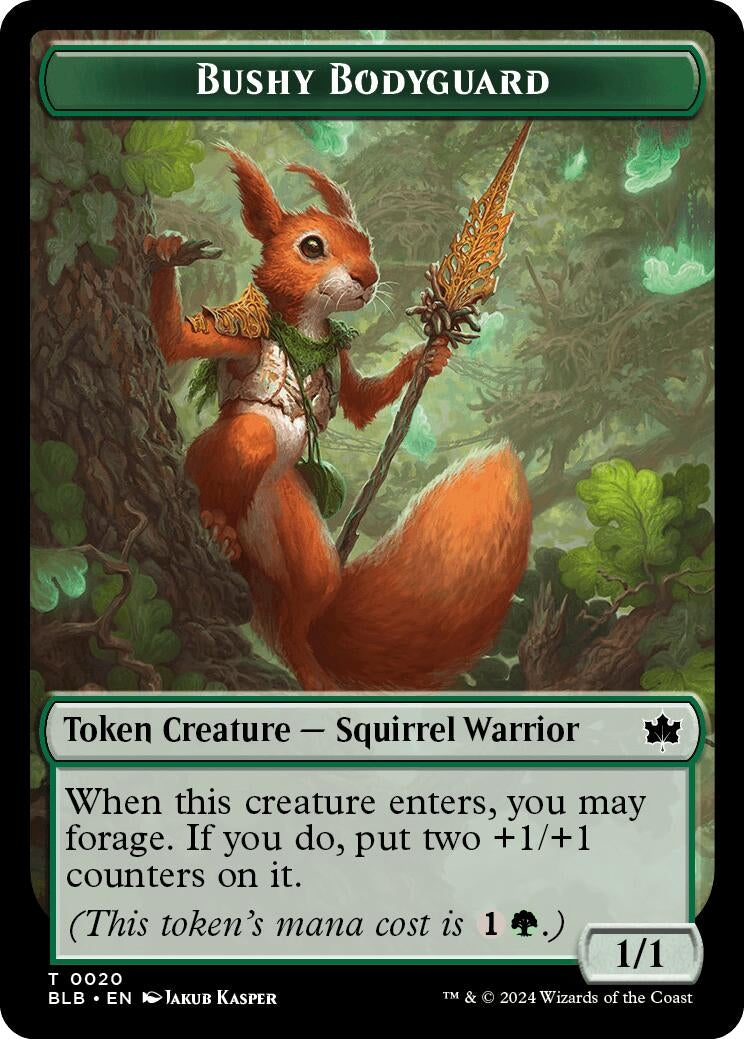 Image for Bushy Bodyguard Token (Bloomburrow) (20) - Magic: The Gathering