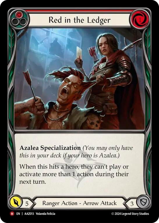 Image for Red in the Ledger (Armory Deck: Azalea) (AAZ013) - Flesh and Blood TCG