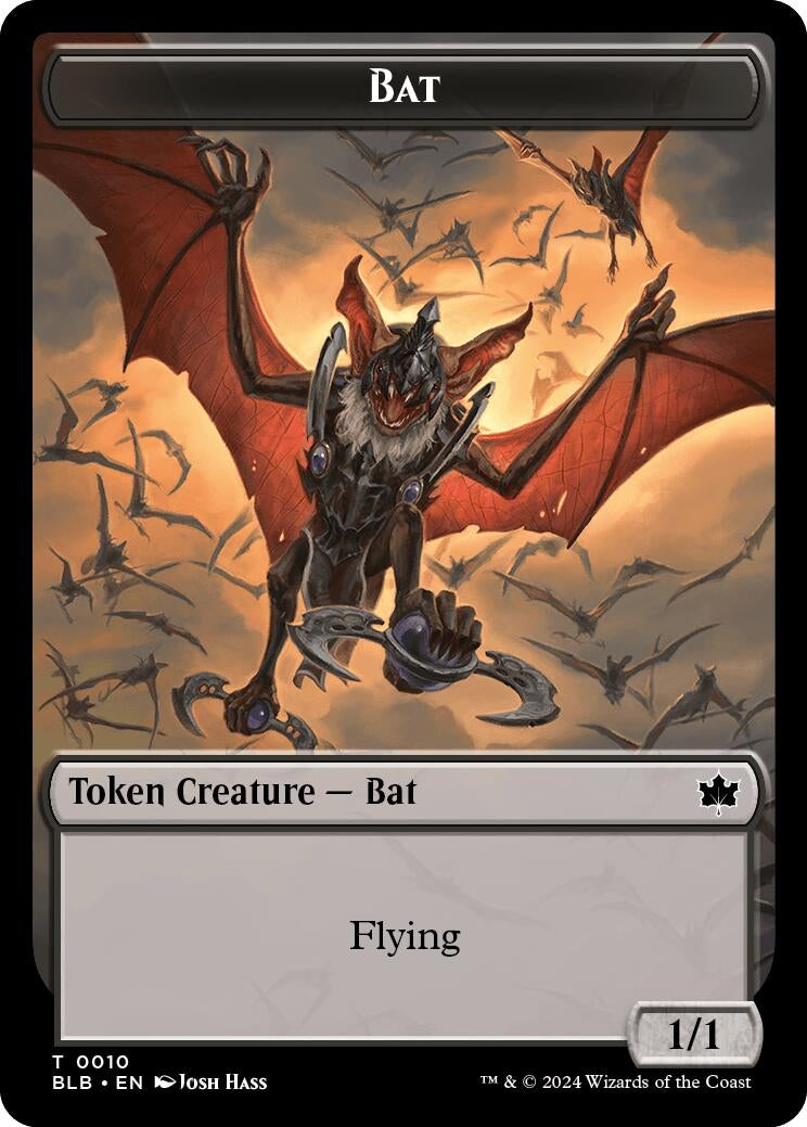 Image for Bat // Warren Warleader Double-Sided Token (Bloomburrow) (10 // 5) - Magic: The Gathering
