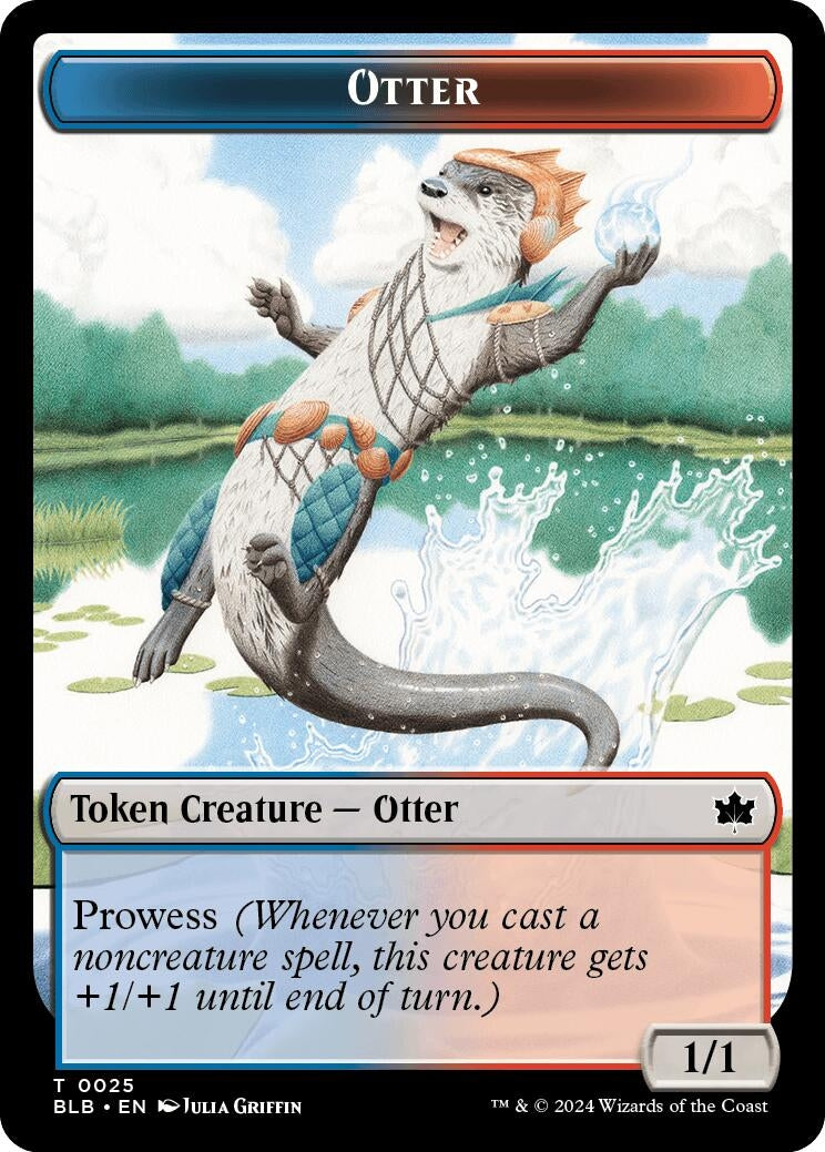 Image for Otter // Thornplate Intimidator Double-Sided Token (Bloomburrow) (25 // 16) - Magic: The Gathering
