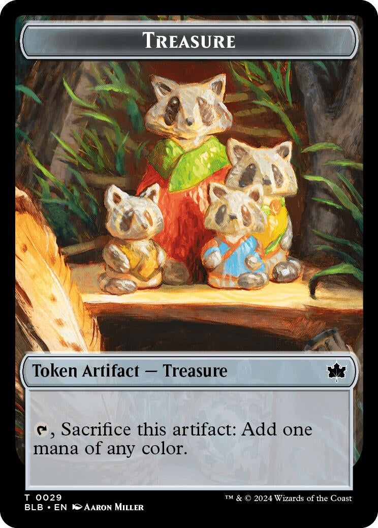 Image for Treasure // Steampath Charger Double-Sided Token (Bloomburrow) (29 // 19) - Magic: The Gathering