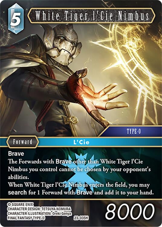 Image for White Tiger l'Cie Nimbus (Hidden Trials) (23-035H) - Final Fantasy TCG