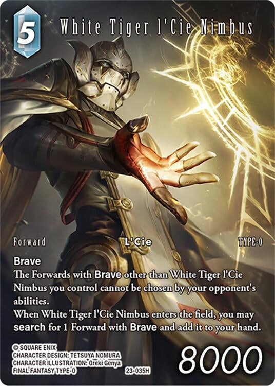 Image for White Tiger l'Cie Nimbus (Full Art) (Hidden Trials) (23-035H) - Final Fantasy TCG