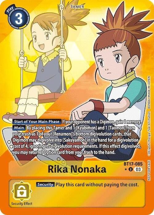 Image for Rika Nonaka (Alternate Art) (BT17) (17085) - Digimon Card Game