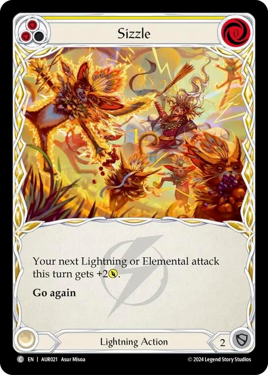 Image for Sizzle (Yellow) (1st Strike) (AUR021) - Flesh and Blood TCG