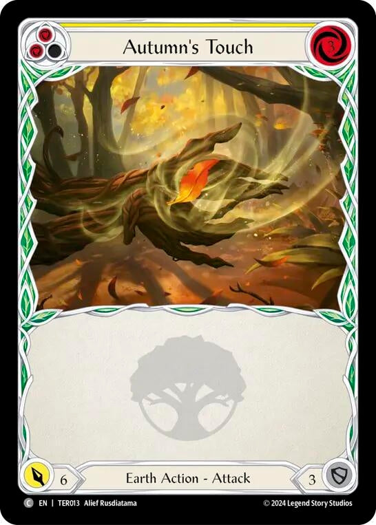 Image for Autumn's Touch (Yellow) (1st Strike) (TER013) - Flesh and Blood TCG