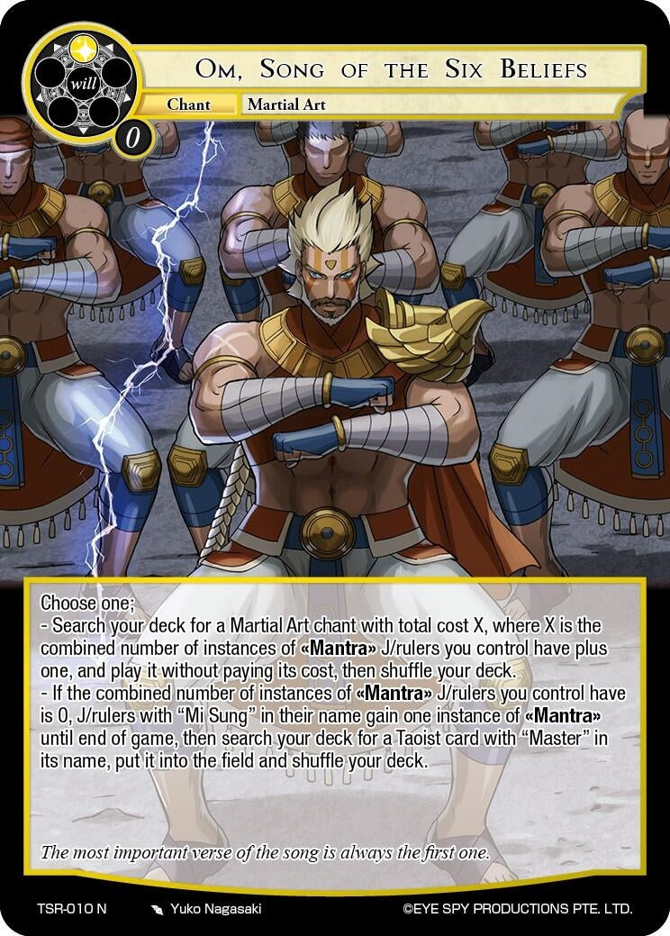 Image for Om, Song Of The Six Beliefs (The Battle at the Sacred Ruins) (TSR-010 N) - Force of Will