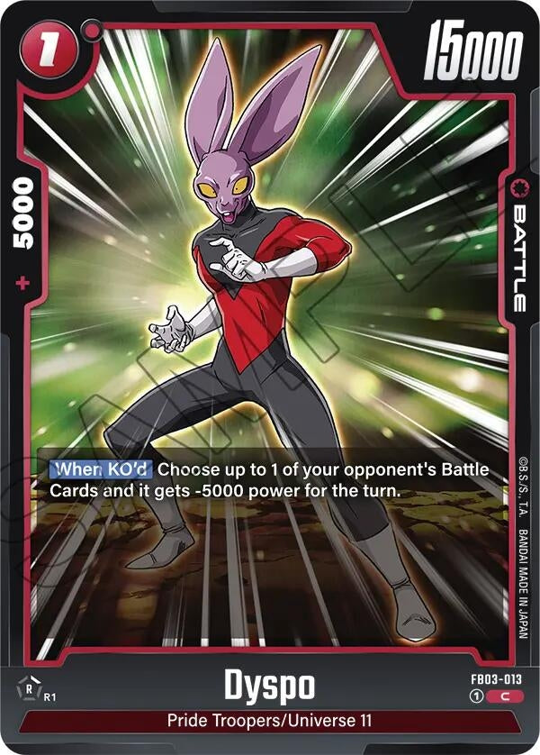 Image for Dyspo - FB03-013 (Raging Roar) (FB03-013) - Dragon Ball Super: Fusion World