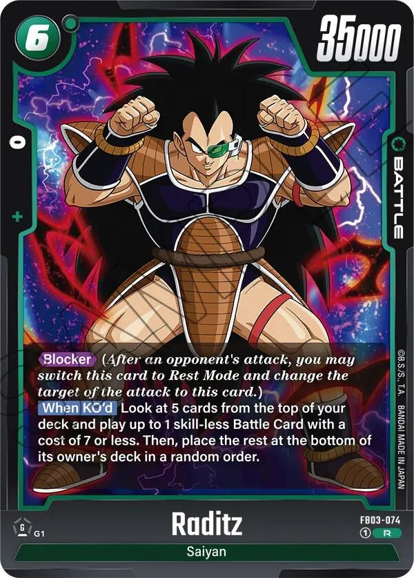 Image for Raditz - FB03-074 (Raging Roar) (FB03-074) - Dragon Ball Super: Fusion World