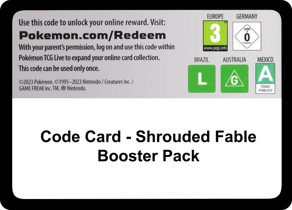 Image for Code Card - Shrouded Fable Booster Pack - Pokemon